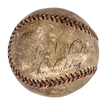 1920-1933 Era Babe Ruth Single Signed National League Baseball (JSA)